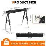 Olbrus 2-Pack Heavy Duty Folding Sawhorses