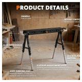 Olbrus 2-Pack Heavy Duty Folding Sawhorses