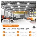 Comiled 2 Foot 200W Linear High Bay Shop Lights - 2-Pack