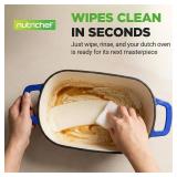 NutriChef 10' Enameled Cast Iron Bread Pan with Lid