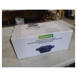 NutriChef 10' Enameled Cast Iron Bread Pan with Lid