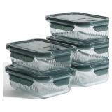 Martha Stewart Shadowbrook 5-Piece Borosilicate Glass Storage Container Set