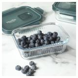 Martha Stewart Shadowbrook 5-Piece Borosilicate Glass Storage Container Set