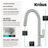 Kraus Vetra 2-Function Single Handle Pull Down Kitchen Faucet