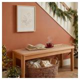 Godnoei 47' Rattan Wooden Bench