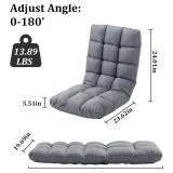 DeeLyan Folding Floor Gaming Chair with Back Support