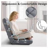 DeeLyan Folding Floor Gaming Chair with Back Support