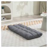 DeeLyan Folding Floor Gaming Chair with Back Support