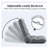 DeeLyan Folding Floor Gaming Chair with Back Support