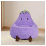 Newbulig Eggplant-Shaped Bean Bag Toddler Chair
