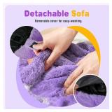 Newbulig Eggplant-Shaped Bean Bag Toddler Chair