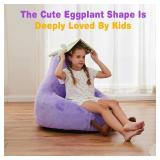Newbulig Eggplant-Shaped Bean Bag Toddler Chair