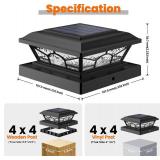 Brightever 4X4 Solar Post Cap Lights (12 Pack)