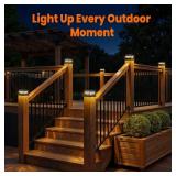 Brightever 4X4 Solar Post Cap Lights (12 Pack)