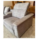 LR - LiveSmart Gray Sectional Sofa with Recliners