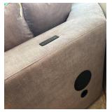 LR - LiveSmart Gray Sectional Sofa with Recliners