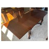 DR - Antique Jacobean-Style Antique Dining Table with Six Chairs