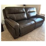 UBR - Luxurious Brown Leather Recliner Sofa