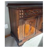 DR - Antique Jacobean Style Sideboard Buffet