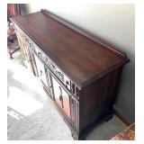DR - Antique Jacobean Style Sideboard Buffet