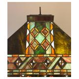 LL - Arts & Crafts Tiffany-Style Stained Glass Lamp