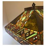 LL - Arts & Crafts Tiffany-Style Stained Glass Lamp