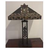 LL - Arts & Crafts Tiffany-Style Stained Glass Lamp