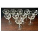 DR - Vintage Libbey Halifax Etched Stemware - 8 Glasses