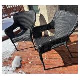 O - Pair of StyleWell Woven Patio Chairs