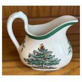 LR - Spode Christmas Tree Platter with Creamer, Sugar Bowl & Bowl