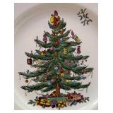 LR - Spode Christmas Tree Plates & Saucers