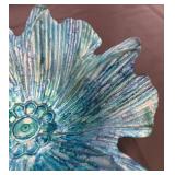LL - Art Glass Style Bowl - Shimmering Blue-Green Glass
