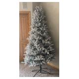 UBR - Home Accents Holiday 9 ft Starry Light Frasier Fir Flocked LED Pre-Lit Tree