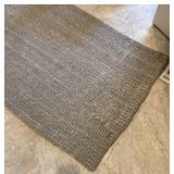 LR - Pottery Barn Rug - Gray Textured Weave