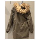MR - Abercrombie & Fitch Parka Coat with Fur Hood - Size Medium