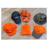 MR - Assorted Camouflage & Blaze Orange Hats (Lot of 6)