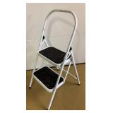 G - White 2-Step Steel Step Ladder
