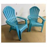 G - Two Adirondack Chairs - Turquoise