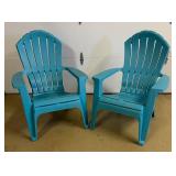 G - Two Adirondack Chairs - Turquoise