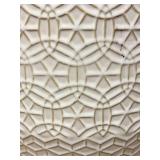 G - Ceramic Planter Pot - White Geometric Lattice Pattern