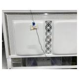 WHITE WITH BLING KING HEADBOARD