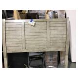 WOOD HEADBOARD, DAMAGED