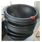 Salad mixing bowls and chopping utensils Salad mixing bowls and chopping utensils