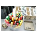 Group of knives, take out containers, scales, organizer Group of knives, take out containers, scales, organizer