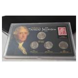 Tribute to Thomas Jefferson Coins and Stamp