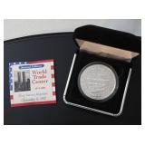 September 11, 2001 World Trade Center Commemorative Coin - 1 Troy Oz of fine silver