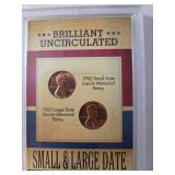 1960 Lincoln Memorial Penny and 1943 Steel Penny Mint Mark Collection