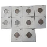 10 - Buffalo/Indian Head Nickels