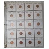 3-Ring Binder of Lincoln Cents includes Misc. Dates 1929-2020