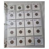 3-Ring Binder of Wheat Pennies. Includes 1951 - 1955